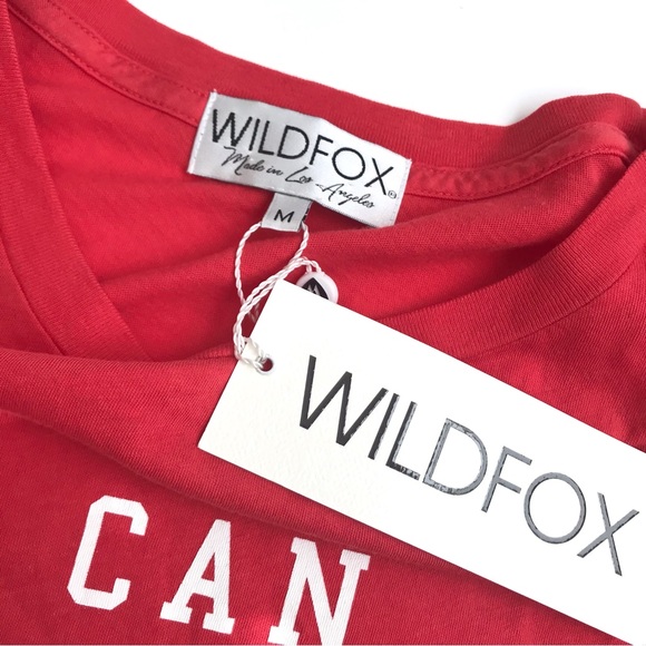 Wildfox I Can Get You on the Naughty List Red T Shirt NWT M - Picture 6 of 7